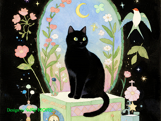 odhub壁纸超奇幻黑猫系列od-6