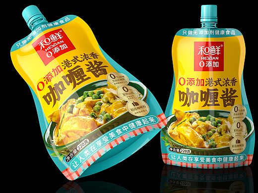 哲仕设计作品:和鲜咖喱酱包装设计、调味酱包装设计