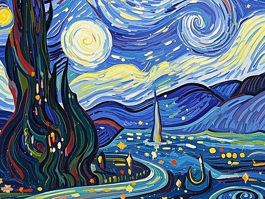 星巴克×梵高星空！这杯咖啡美到窒息（个人主页-ZNzI5MTM4NzI=） - AI作品 - 站酷设计师椒盐咖啡豆原创素材 - 站酷ZCOOL