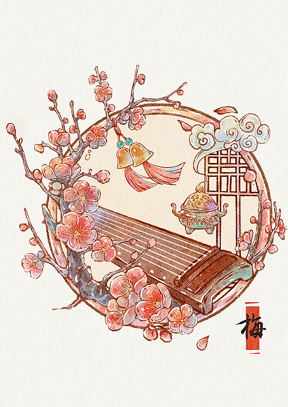 梅兰竹菊,琴棋书画