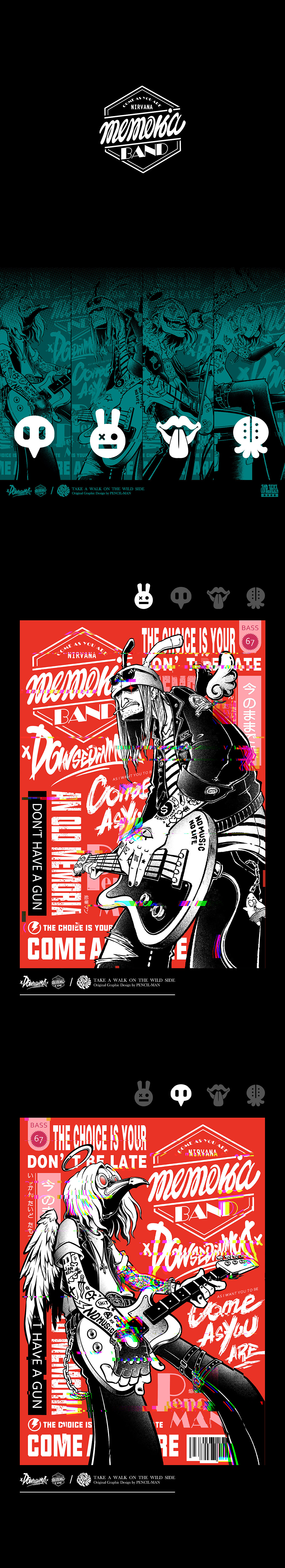 #COME AS U ARE# 假面乐队（图ZNDAwMjAwMTA4） - 商业插画 - 站酷设计师铅笔侠原创素材 - 站酷ZCOOL
