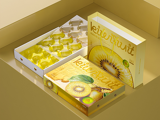 猕猴桃天地盖包装盒效果图