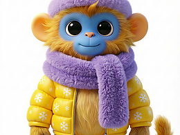 AIGC卡通形象-毛球Furball【可商用授權(quán)】