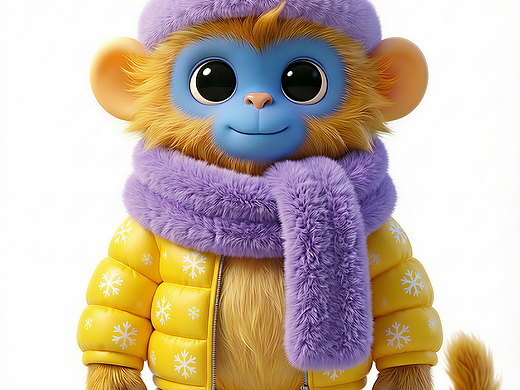 AIGC卡通形象-毛球Furball【可商用授权】