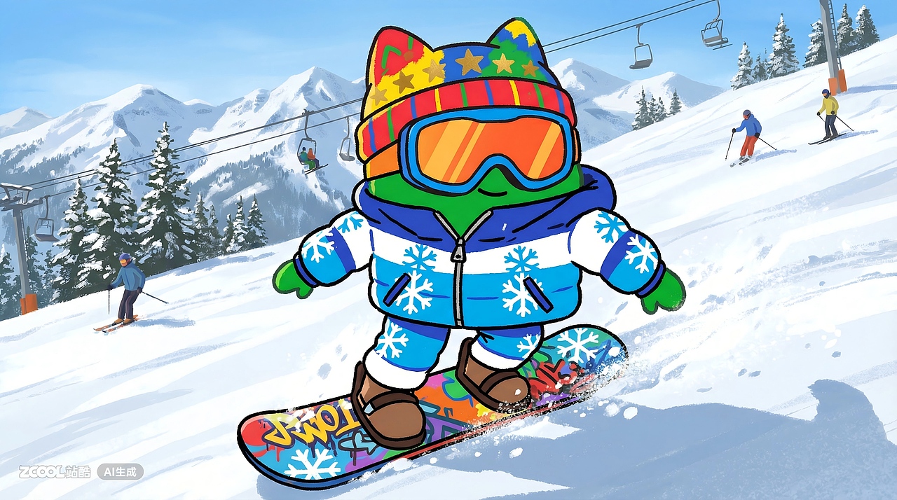 跟着POHA解锁冬日滑雪局-《现在就出发3》（图ZNDAwMjA4MTY0） - AI作品 - 站酷设计师情绪邮差_原创素材 - 站酷ZCOOL