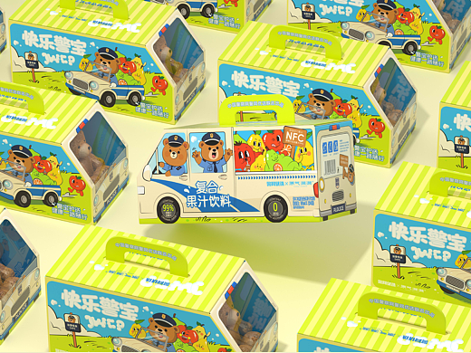 「快乐警宝」儿童果汁饮料品牌包装设计
