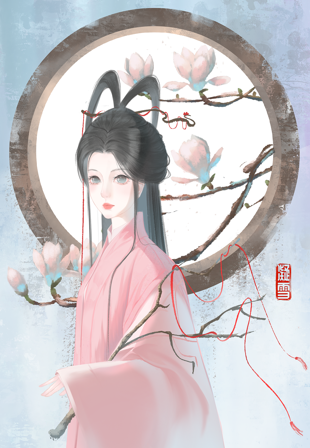 古风美人（图ZNDAwMjE2MjAw） - 创作习作 - 站酷设计师画画的凝雪原创素材 - 站酷ZCOOL