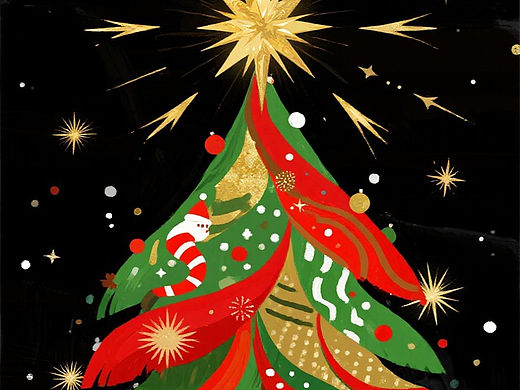 圣诞节插画素材🎄圣诞树🌲