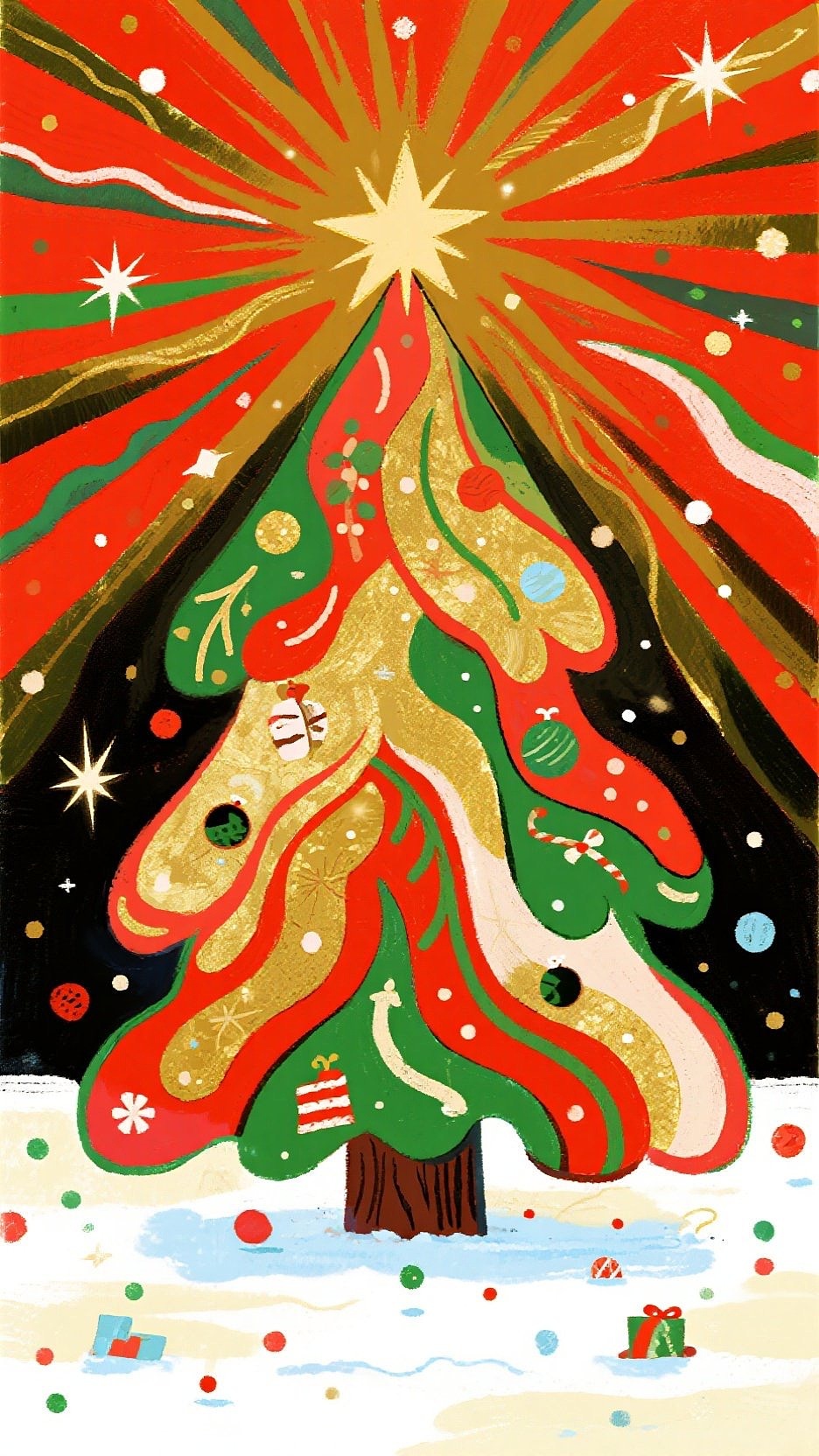 圣诞节插画素材🎄圣诞树🌲（图ZNDAwMjE2MjM2） - AI作品 - 站酷设计师张小喵Tensor原创素材 - 站酷ZCOOL
