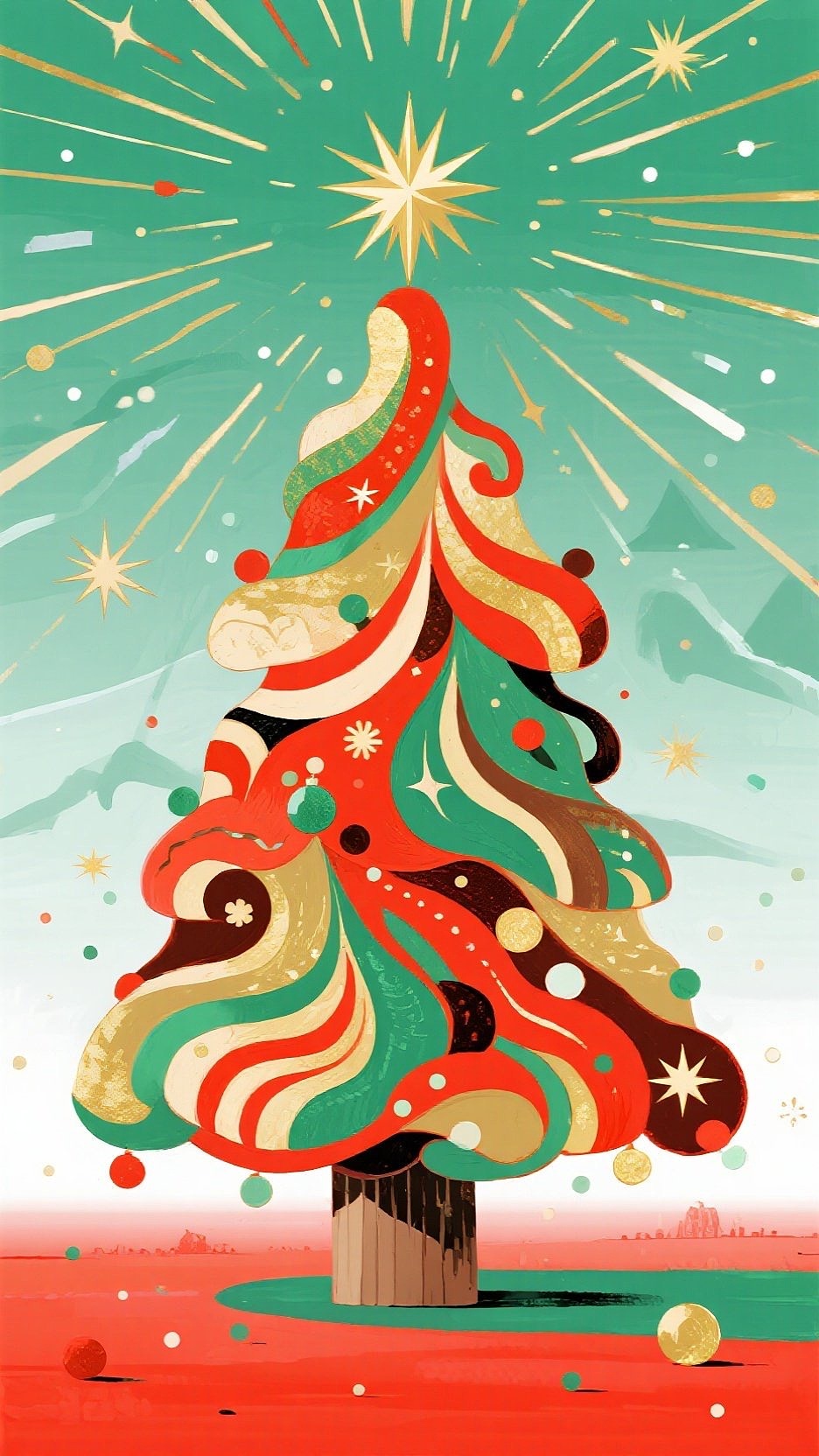 圣诞节插画素材🎄圣诞树🌲（图ZNDAwMjE2MjQ0） - AI作品 - 站酷设计师张小喵Tensor原创素材 - 站酷ZCOOL
