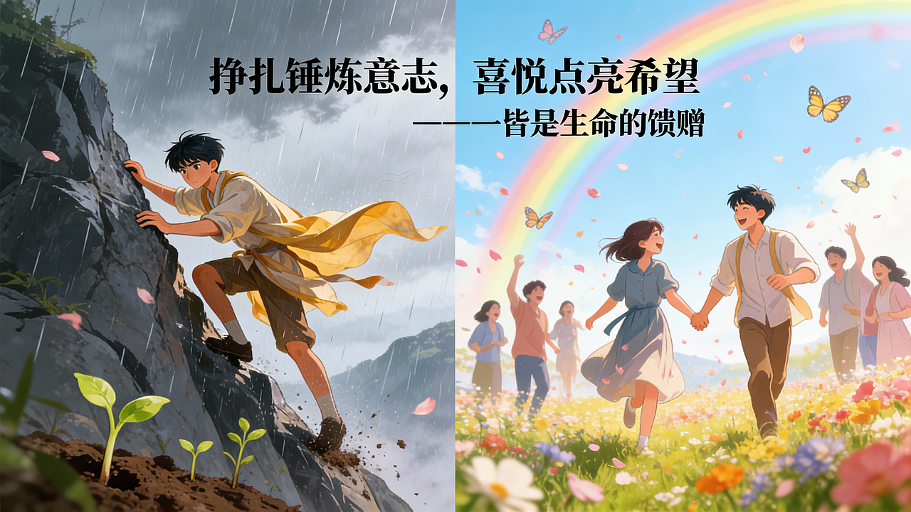 痛苦孕育成长，欢乐滋养心灵 —— 两者都是生命的馈赠