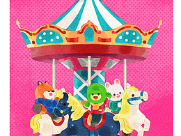 旋转木马|儿童插画