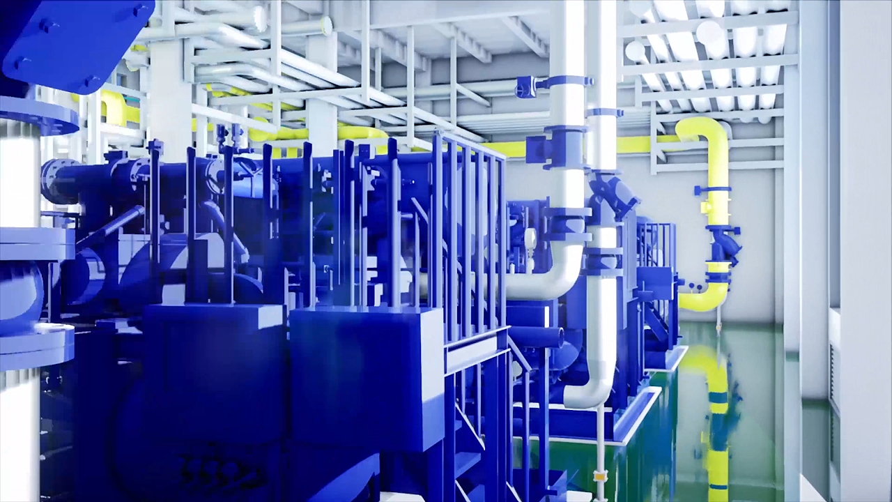 制冷车间管综机房BIM漫游