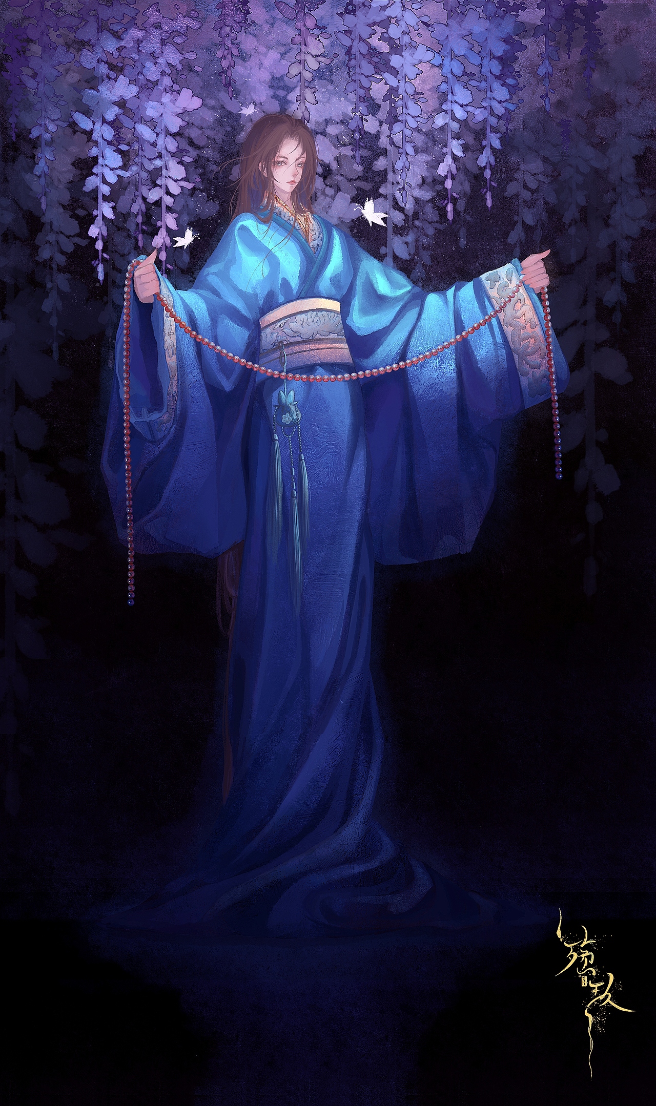 紫藤花（图ZNDAwMjY5OTI0） - 商业插画 - 站酷设计师九玖音原创素材 - 站酷ZCOOL