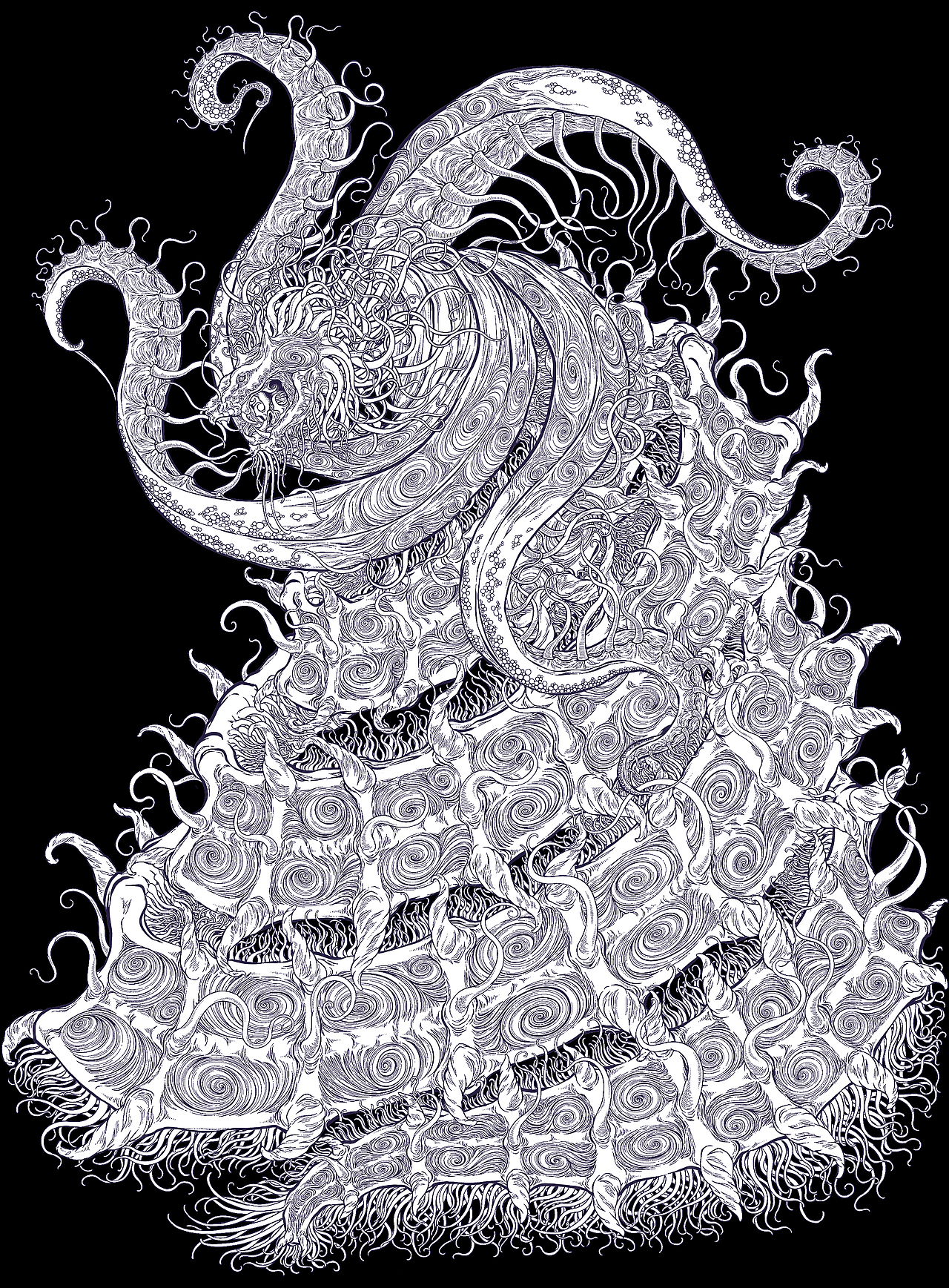 瘋狂囈語·克蘇魯Cthulhu-克苏鲁系列补完3（图ZNDAwMjcyMjgw） - 艺术插画 - 站酷设计师藏____原创素材 - 站酷ZCOOL