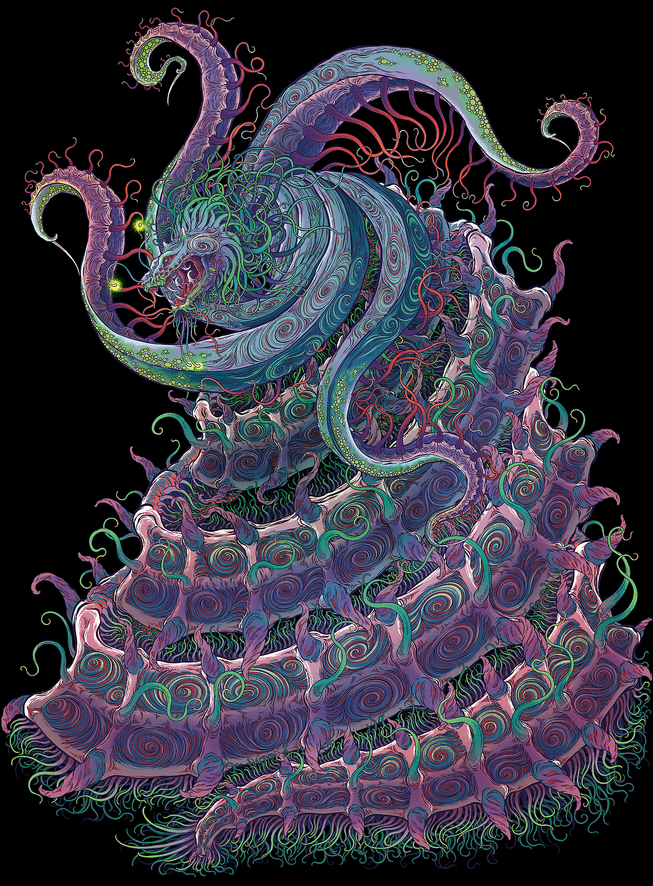 瘋狂囈語·克蘇魯Cthulhu-克苏鲁系列补完3（图ZNDAwMjcyMjc2） - 艺术插画 - 站酷设计师藏____原创素材 - 站酷ZCOOL