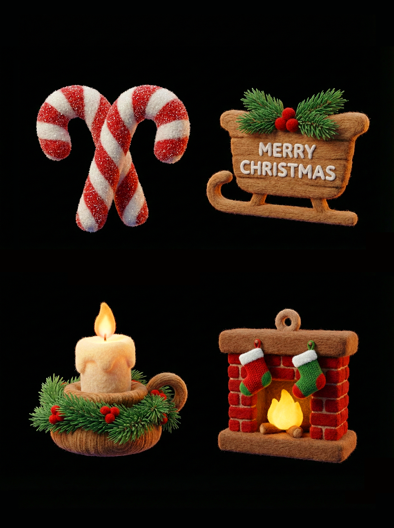 AIGC丨圣诞元素设计