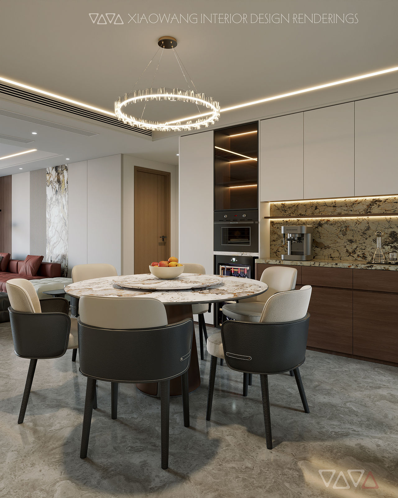 现代简约客餐厅效果图
