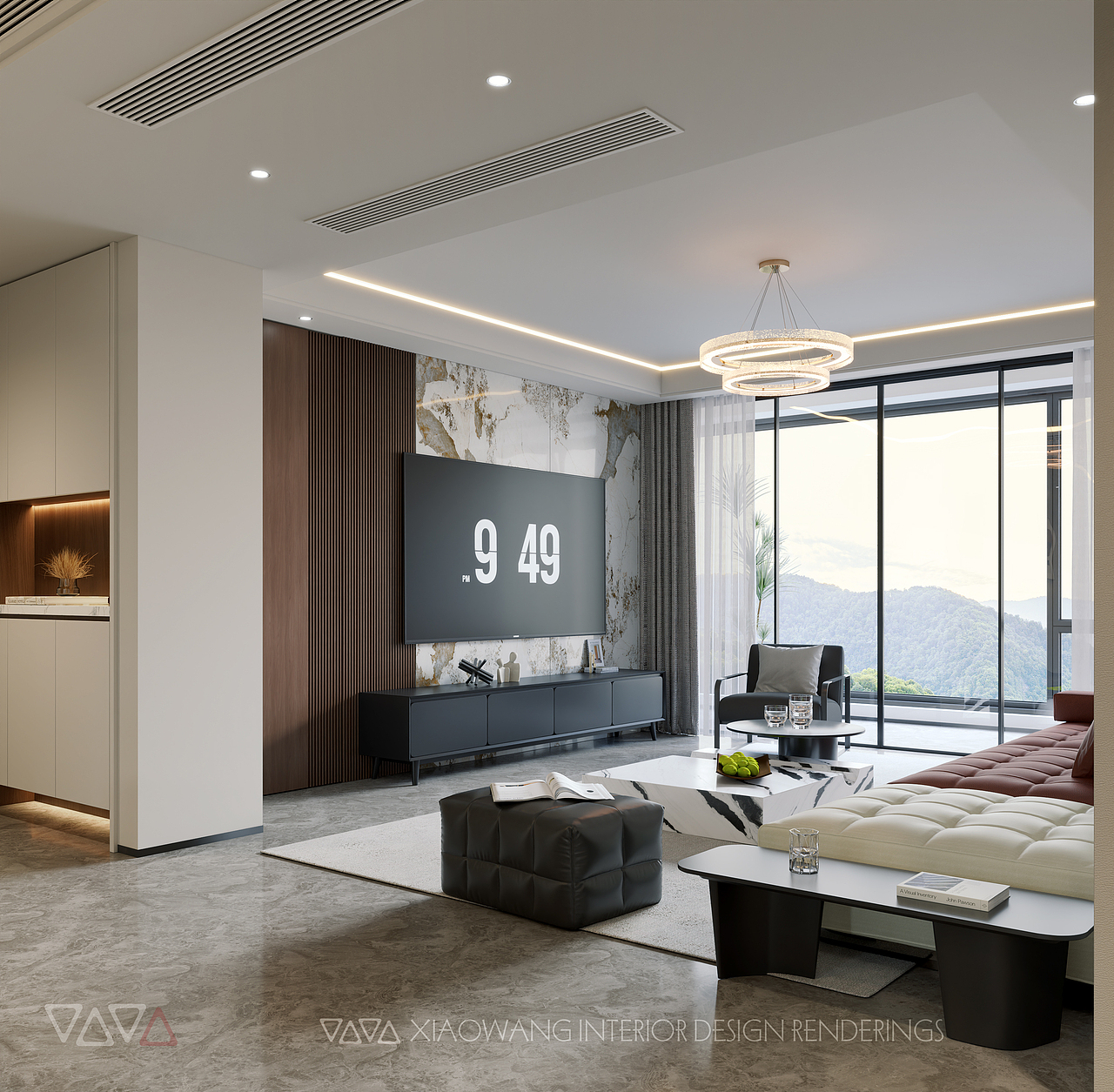 现代简约客餐厅效果图