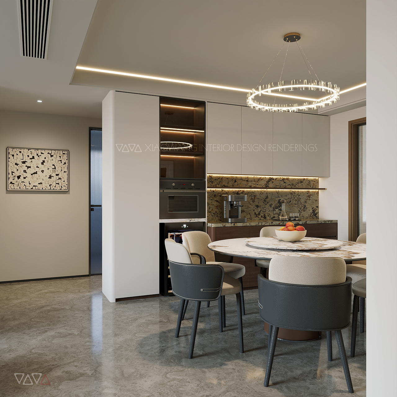 现代简约客餐厅效果图