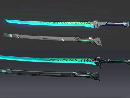 【3dmax武器建模】次世代武器光刀+刀鞘模型制作教程。