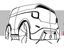 汽车设计板绘练习，汽车设计手绘