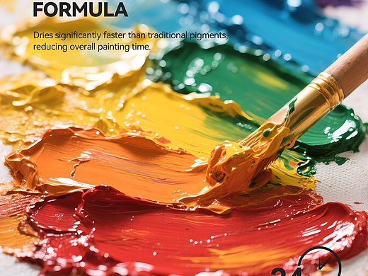 跨境电商 - 亚马逊快干油画颜料拍摄设计