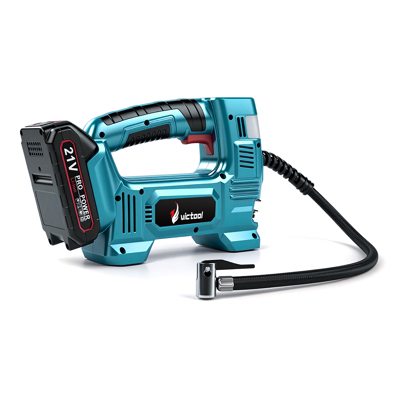 锂电无线双电源充气泵