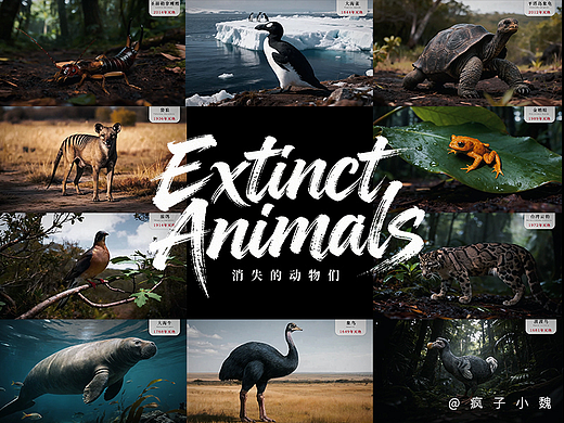《消失的动物们》用AI复活灭绝的动物们
