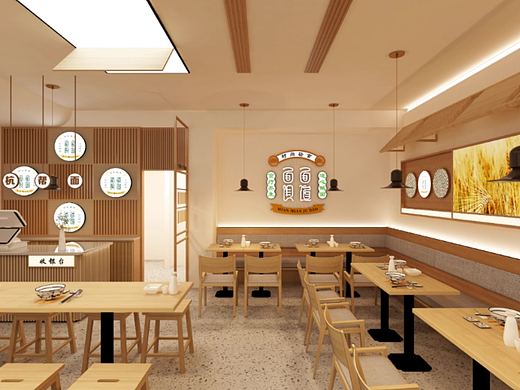 面食店铺效果图设计