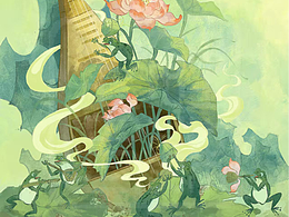 詩詞插畫 | 聽取蛙聲一片