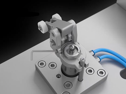 生产线流水线阻挡止动气缸机械讲解3D三维动画渲染制作