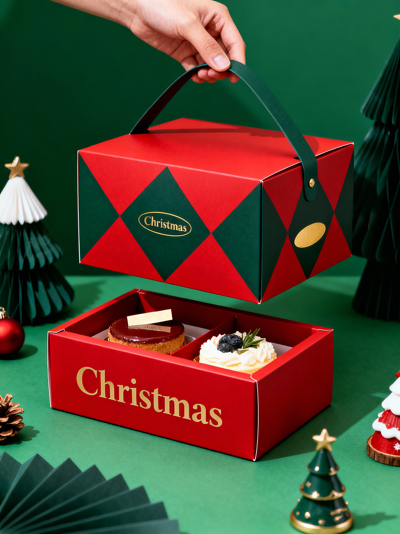 圣诞礼盒 包装礼盒 甜品包装（图ZNDAwMzQ1NTg0） - 包装 - 站酷设计师木可柯柯MUKE原创素材 - 站酷ZCOOL