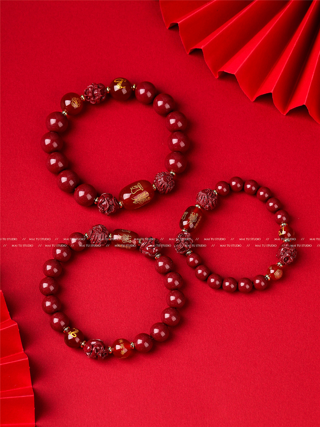 义乌饰品拍摄|朱砂饰品手链拍摄|项链饰品静物平铺拍摄