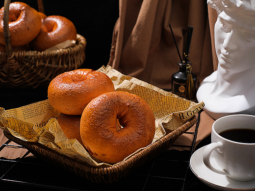 淘宝商品美食拍摄 贝果拍摄