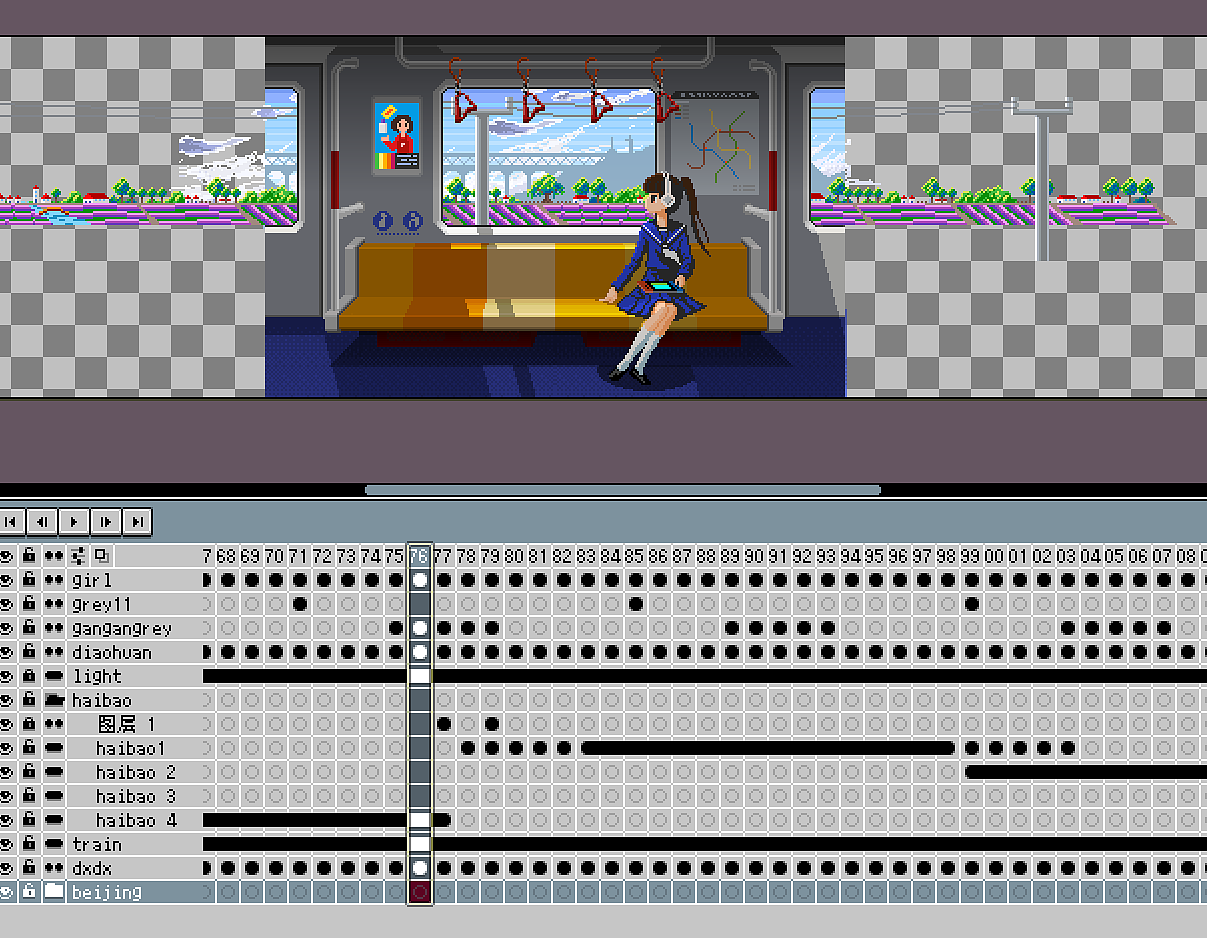 看地铁在薰衣草花海里驰骋（图ZNDAwMzYyMzYw） - 像素画 - 站酷设计师烟花乱原创素材 - 站酷ZCOOL