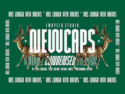 复古时尚压缩粗体广告海报封面标题浓缩无衬线英文字体