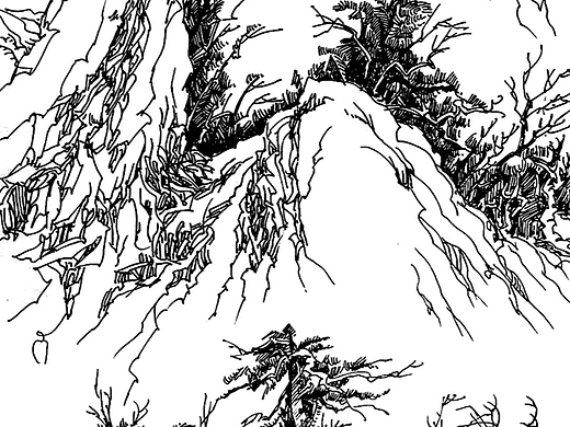 风景速写,关于钢笔画。