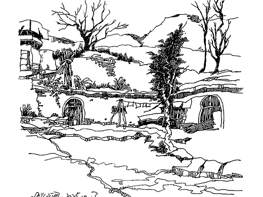 风景速写,关于钢笔画。