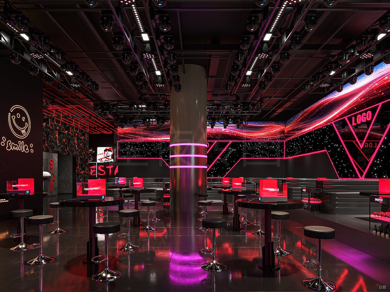 调配色彩,玩转灯光:酒吧空间