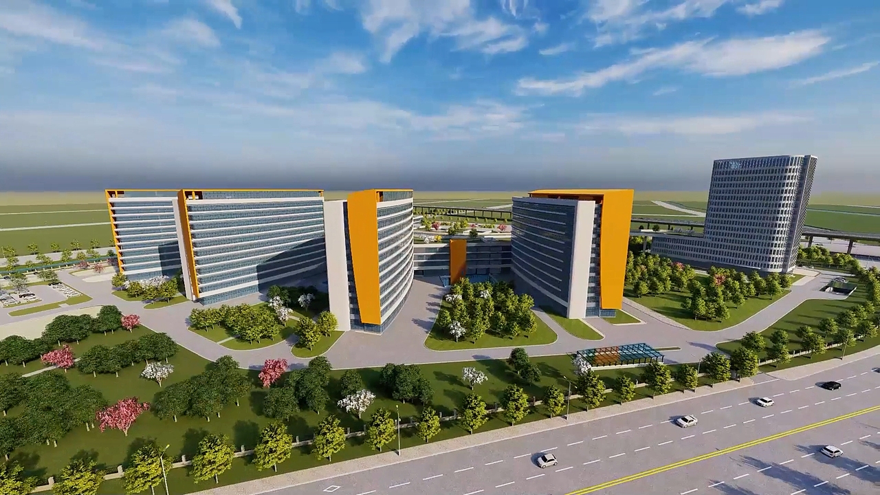 医院鸟瞰效果（图ZNDAwMzgxMzg4） - 场景 - 站酷设计师BIM工程服务原创素材 - 站酷ZCOOL