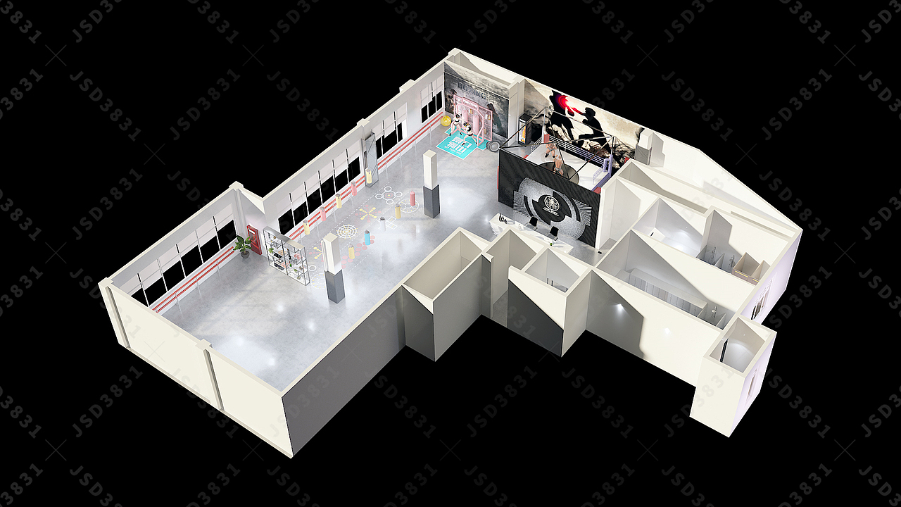 拳击馆设计,泰拳馆设计,散打跆拳道格斗馆设计（图ZNDAwMzgxOTgw） - 商业空间设计 - 站酷设计师健身馆设计原创素材 - 站酷ZCOOL