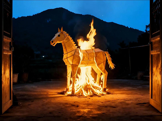 AI实验剧情短片《奶奶骑着马走了》