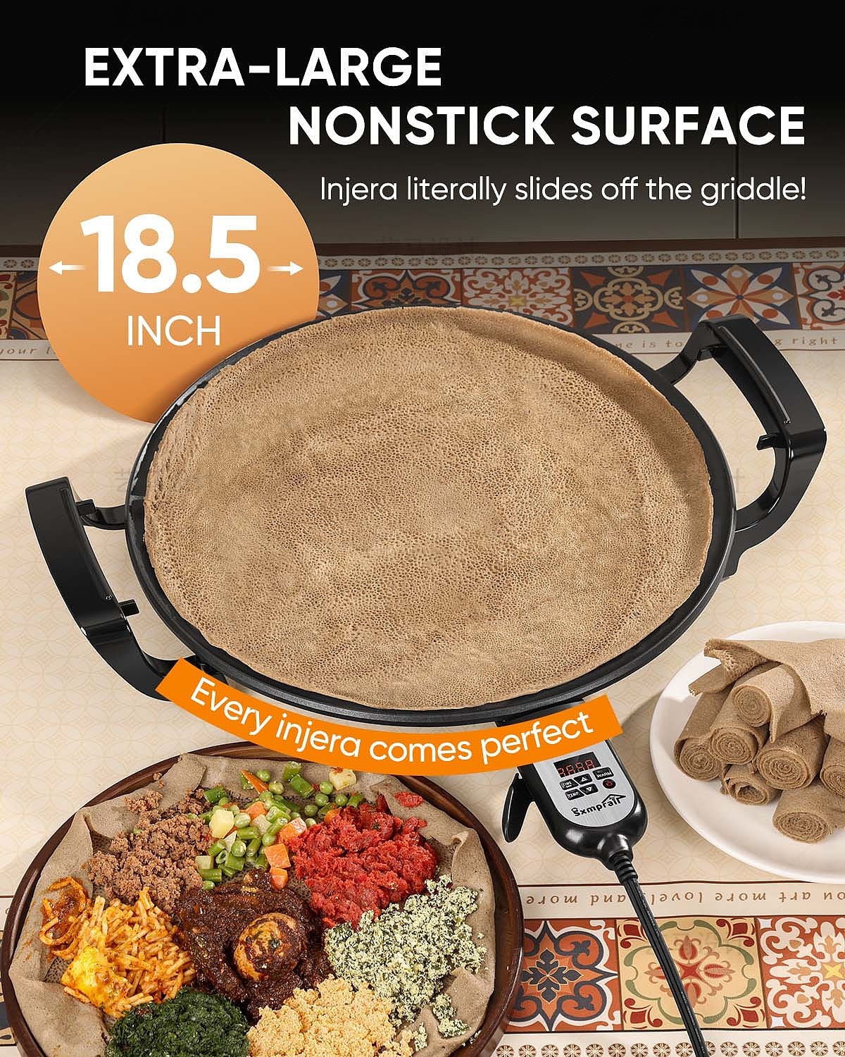 厨房用品 煎饼机-Amazon亚马逊主副图A+设计案例