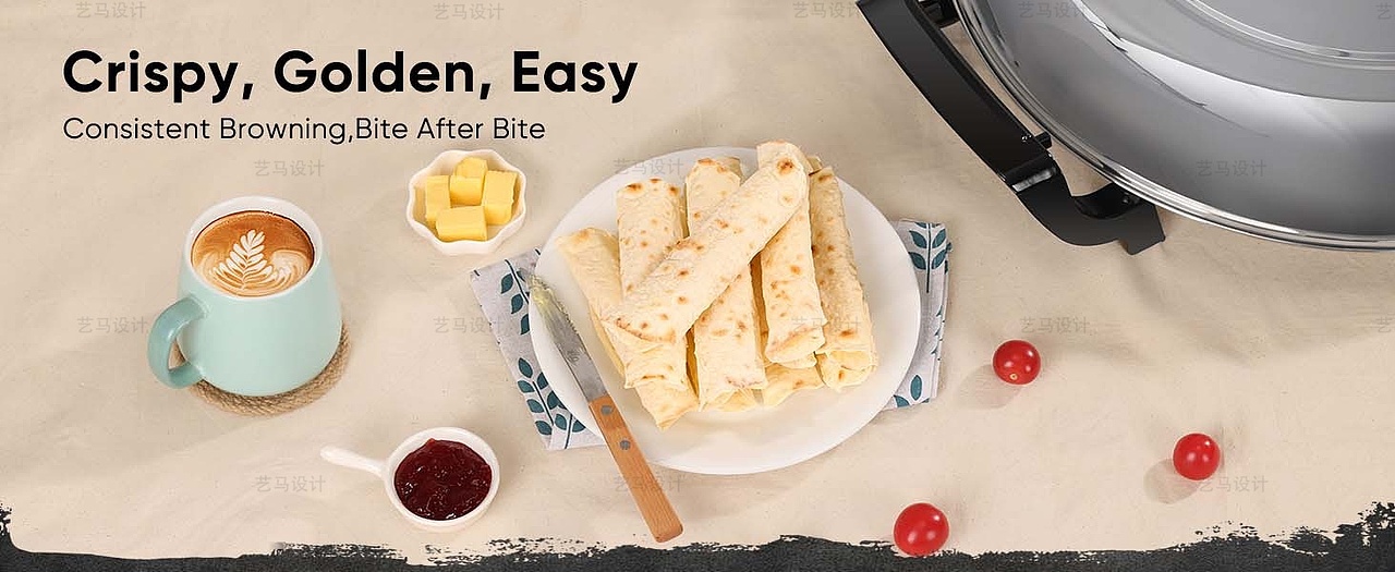 厨房用品 煎饼机-Amazon亚马逊主副图A+设计案例