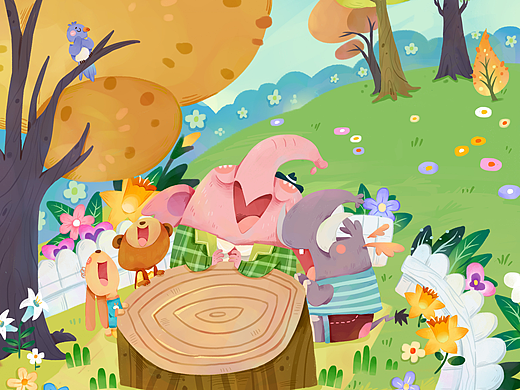 一起唱歌吧~（原创插画）