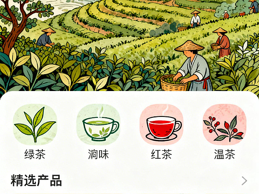 寻茶之旅，木火茶寮🍵（ui设计）