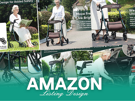 运动及户外用品 助行车QX01-Amazon亚马逊主副图A+设计