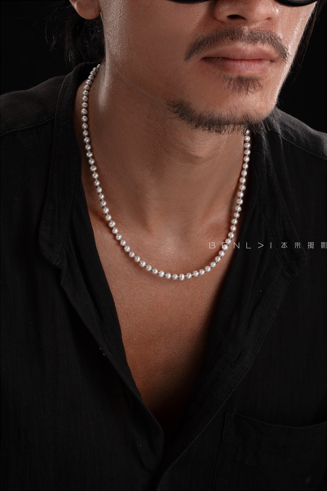 首饰模特图摄影 珍珠摄影 项链摄影