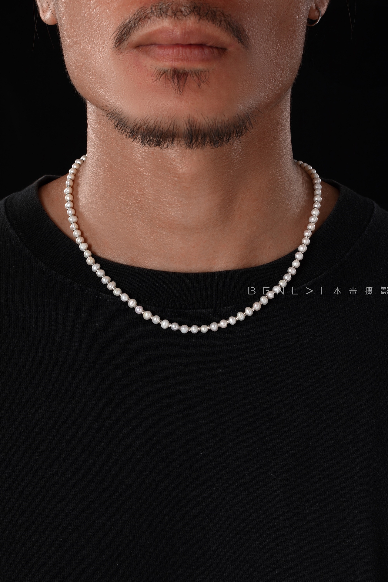 首饰模特图摄影 珍珠摄影 项链摄影